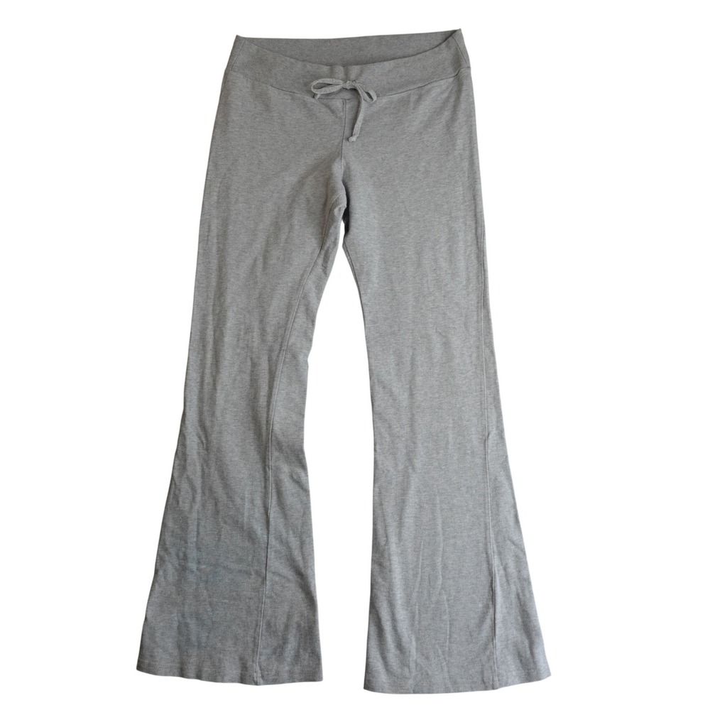 Brandy Melville‎ Flare Wide Leg Low Rise Sweatpants O/S Gray Drawstring Cotton
